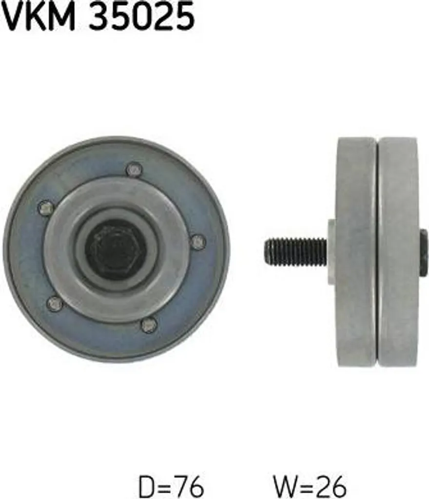 Galet de guidage de courroie SKF VKM 35025 pour Opel Meriva Corsa