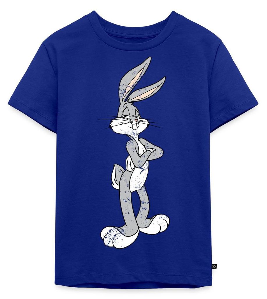 Spreadshirt Looney Tunes Bugs Bunny Vintage Pose Kinder Premium T-Shirt, 134/140 (8 Jahre), Royalblau