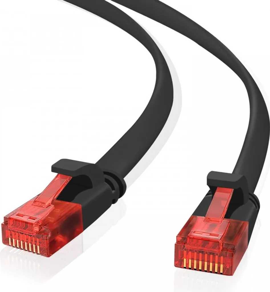 Helos 263014 cavo patch ultra sottile Cat 6 nero 15,0 m
