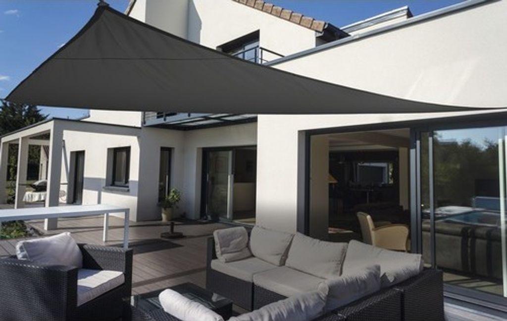 Tieniaca plachta PES 280 g/m², antracit 360x360x360 cm Obrázok produktu 