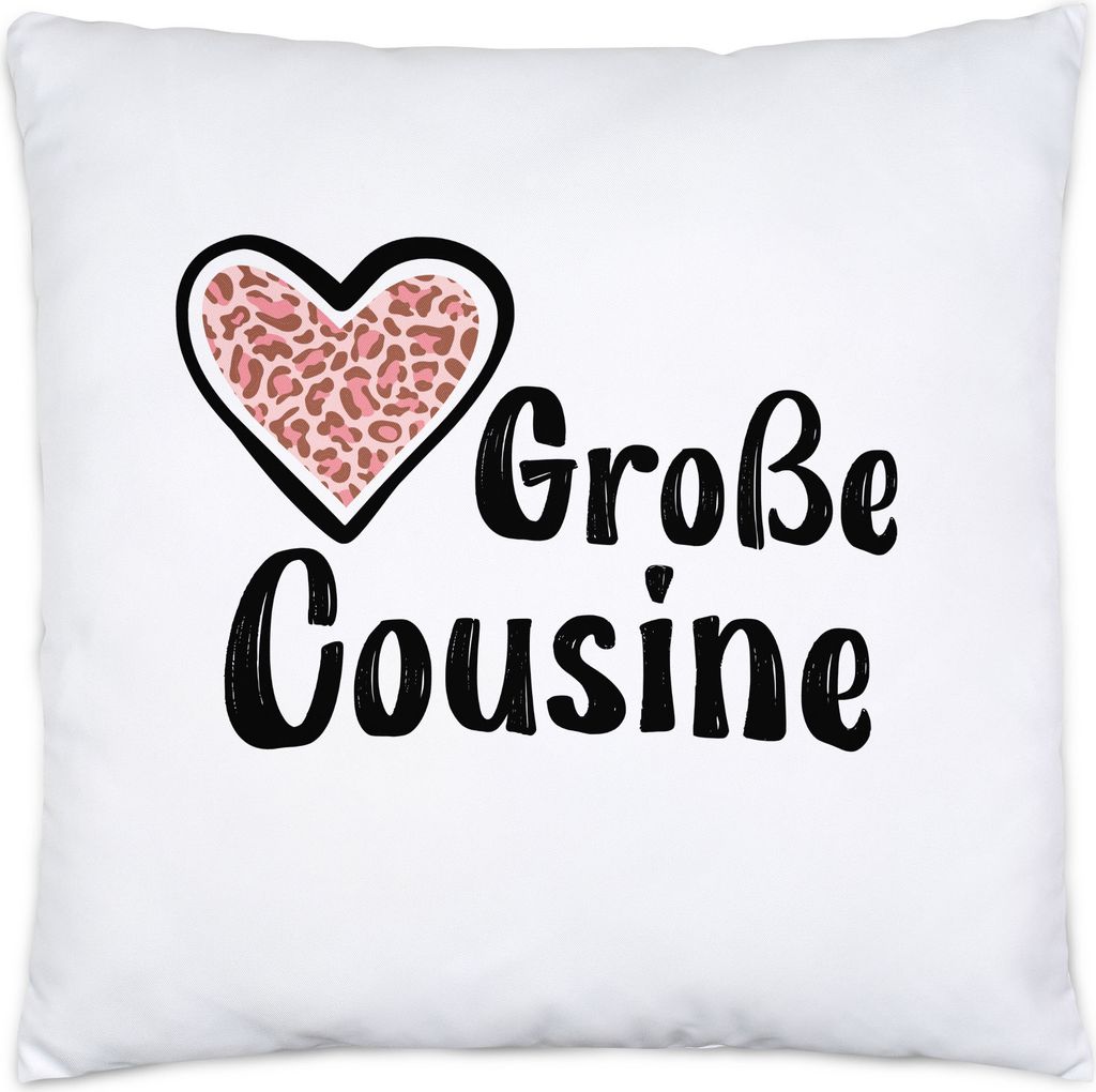 Große Cousine Kissen Love Beschützerin Liebe Familie Spaß Freude Cousinen Geborgenheit Zusammenhalt