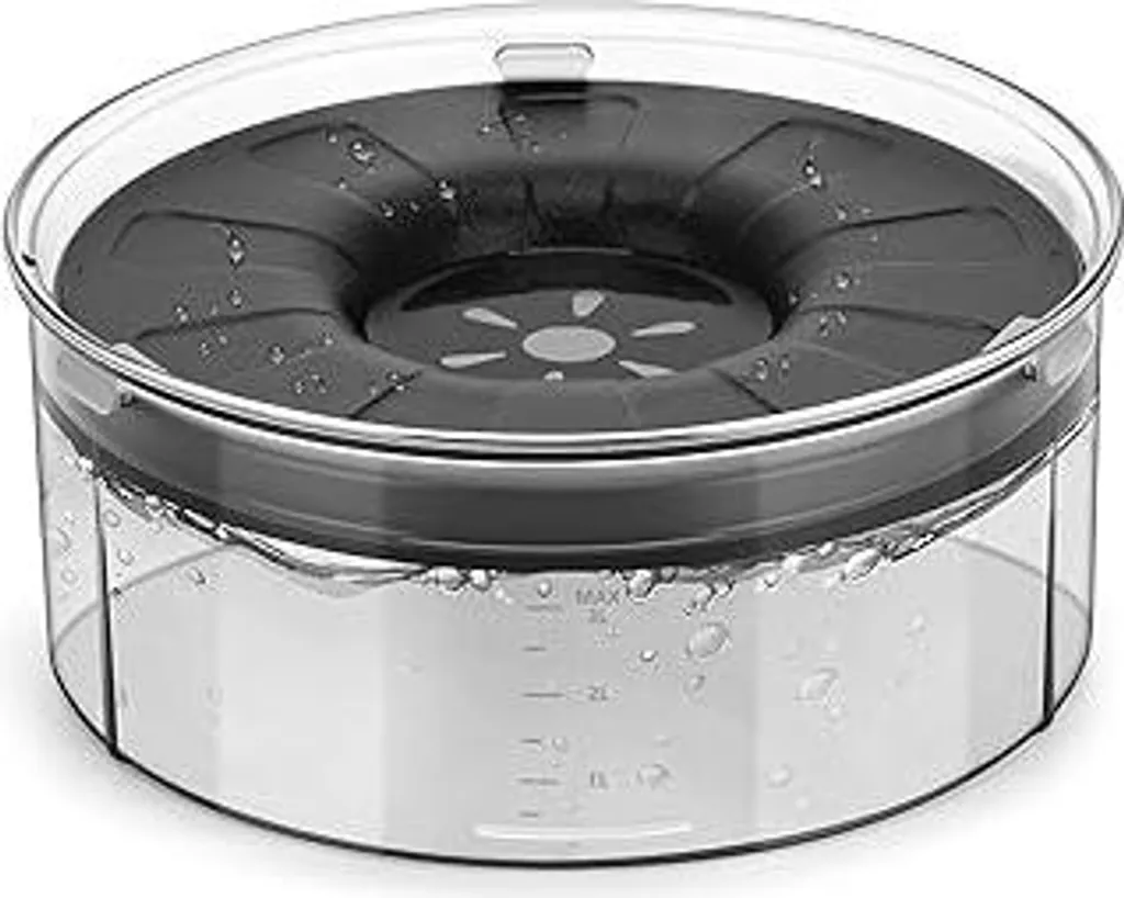 PETTOM Ciotola per cani a tenuta stagna, 2 litri, ciotola antiscivolo anti-sbavature, ciotola per cani senza sbavature