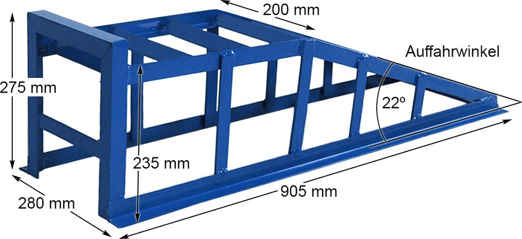 Auffahrrampe Rampe PKW 2x blau bis 195er Räder extra breit Produktbild 4
