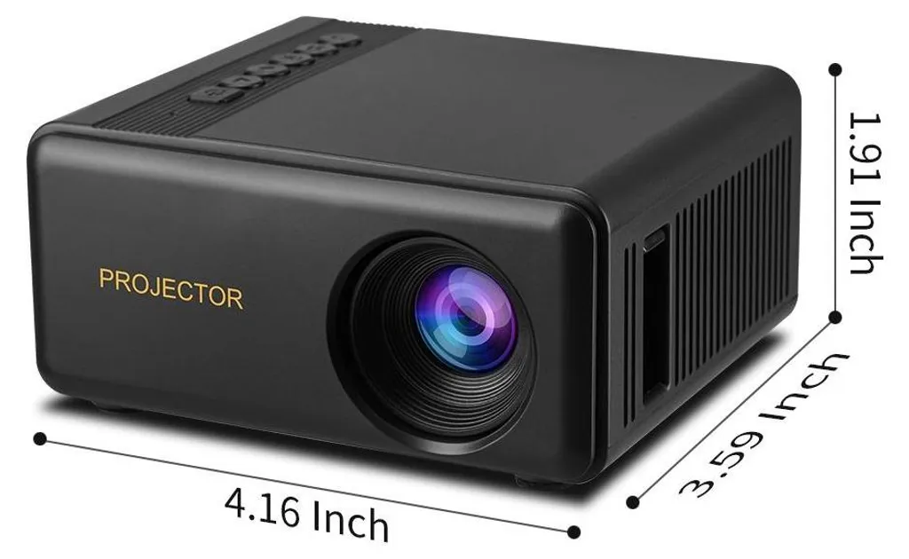 Projecteur Multimédia 1080P Connectivité HDMI USB et TF Design Compact