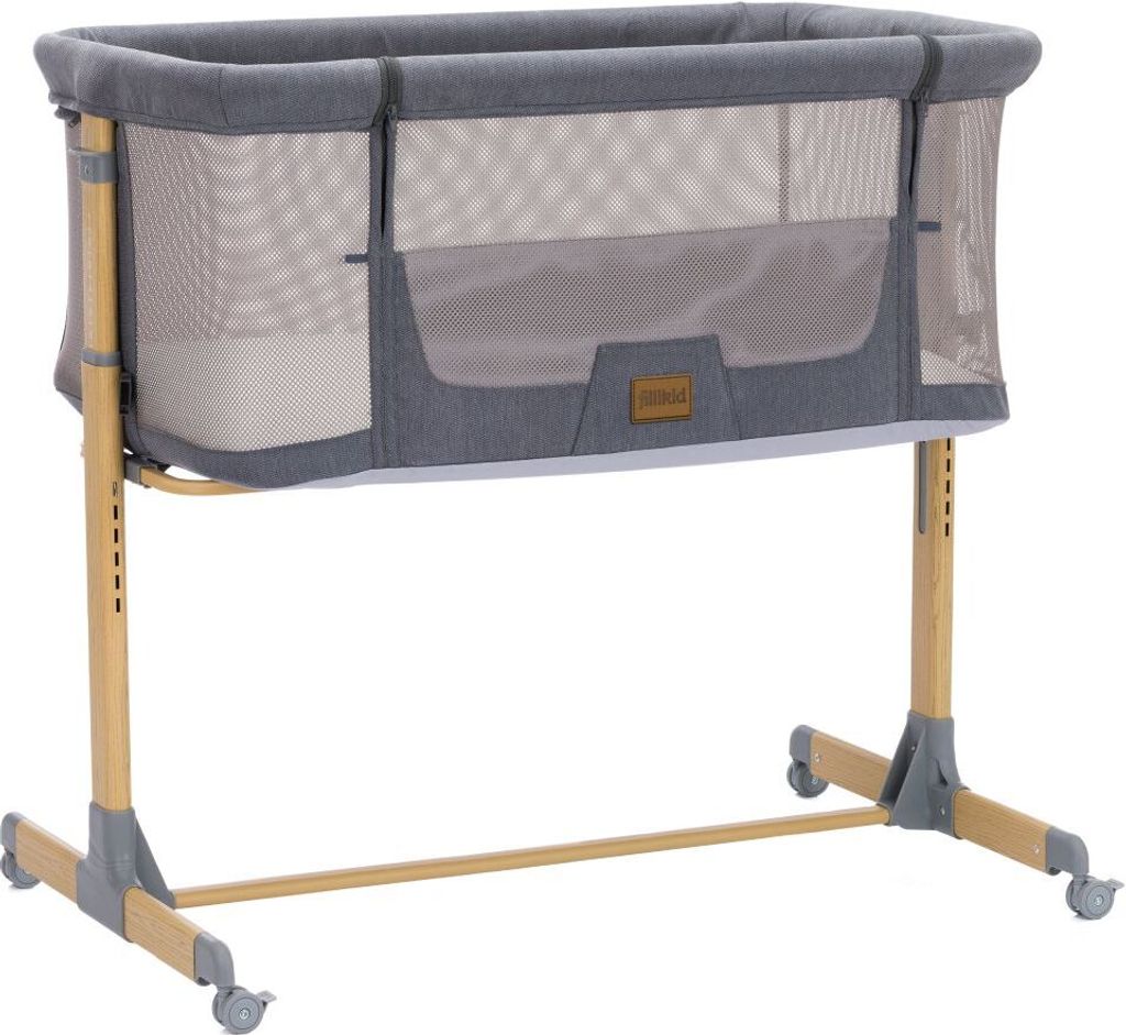 Fillikid Beistellbett Air grau inkl. Rollen