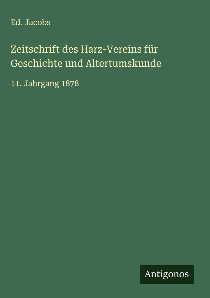 Zeitschrift des Harz-Vereins für Geschichte und Altertumskunde