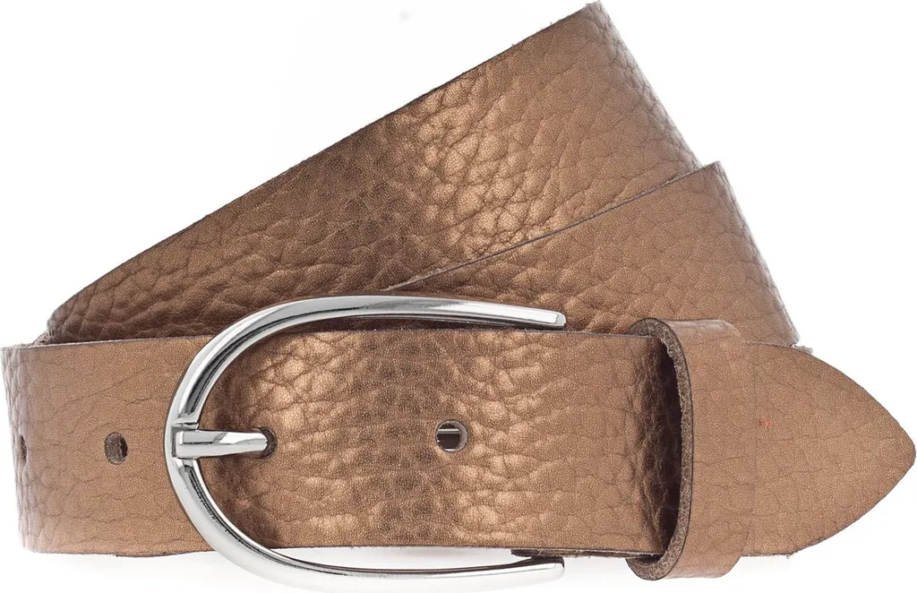 Vanzetti Cintura Donna in Pelle Rame Glitterata 30mm W95 Qualità