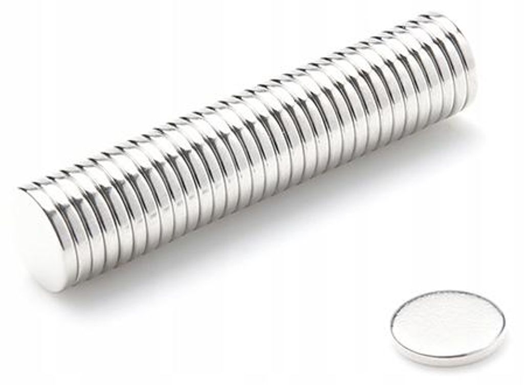 Neodym-Magnet 10x1,5 N33 stark, zylindrisch, rund, 50 Stück