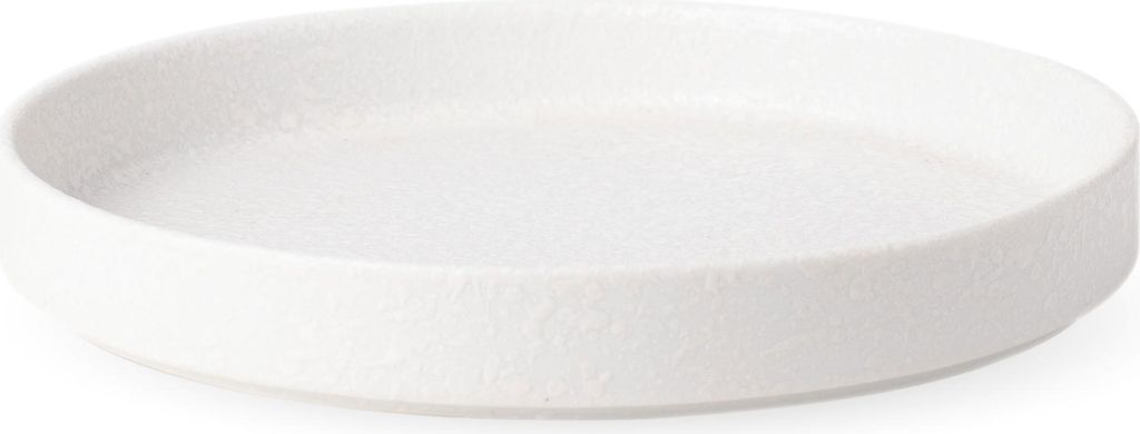 VERLO CALCE Speiseteller 18 cm – Runder Flacher Teller in Weiß, Elegantes Modernes Design, Hochwertige Keramik, Ideal für Vorspeisen und Desser...