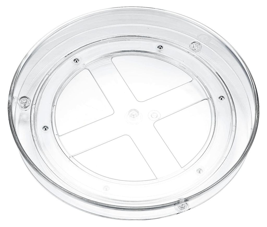 Drehteller Küchenorganizer, Lazy Susan Kühlschrankorganizer, drehbarer Acryl Gewürzständer, Küchenregal Aufbewahrung, 23,5 x 3,6 cm