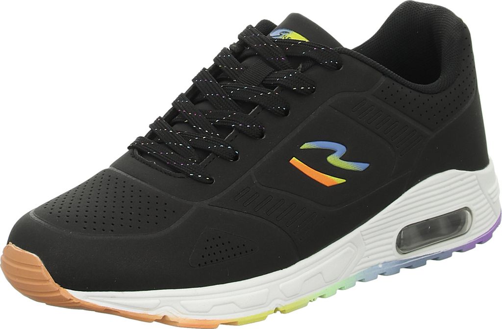 Sneakers Damen-Sneaker Schwarz-Weiß-Mehrfarbig, Farbe:schwarz, EU Größe:39