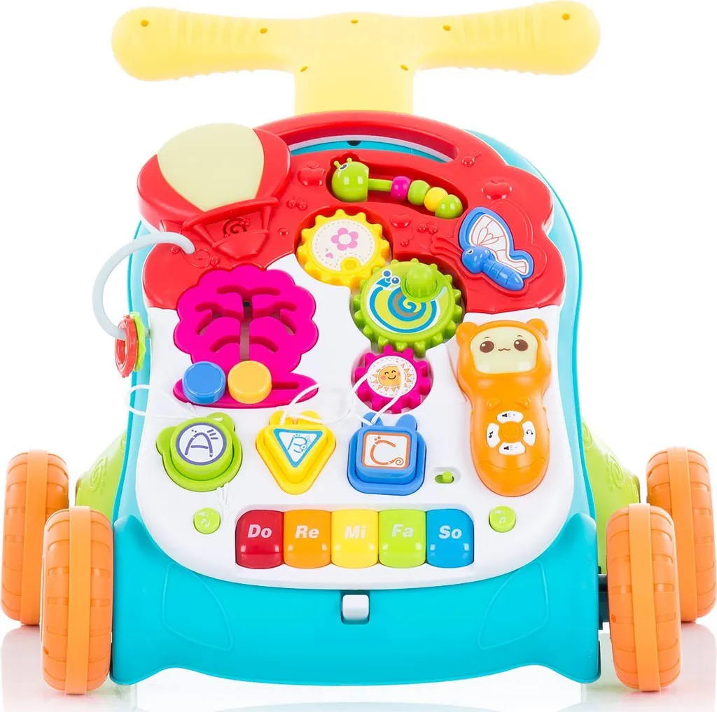 Déambulateur Bébé avec Tablette Musicale Interactrice 2in1 Vert Multi - 2