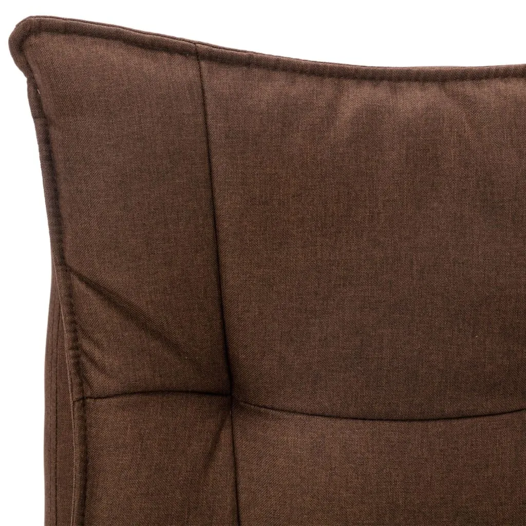 Chaise de bureau de massage inclinable avec télécommande et tissu marron - 7