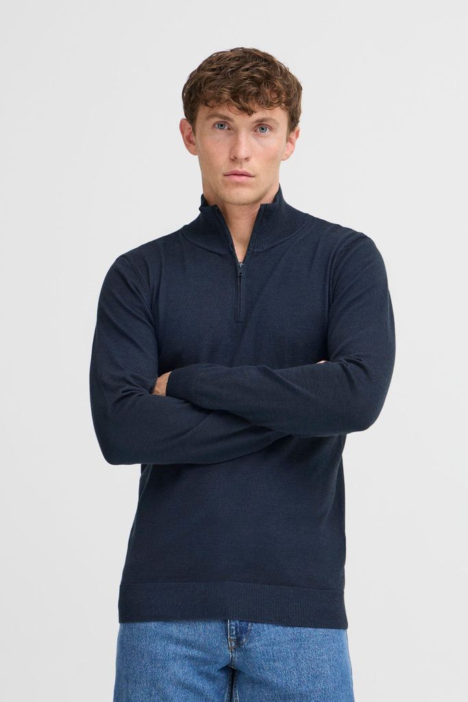 Blend BHCASSRI Herren Strickpullover Troyer Feinstrick Pullover regular fit