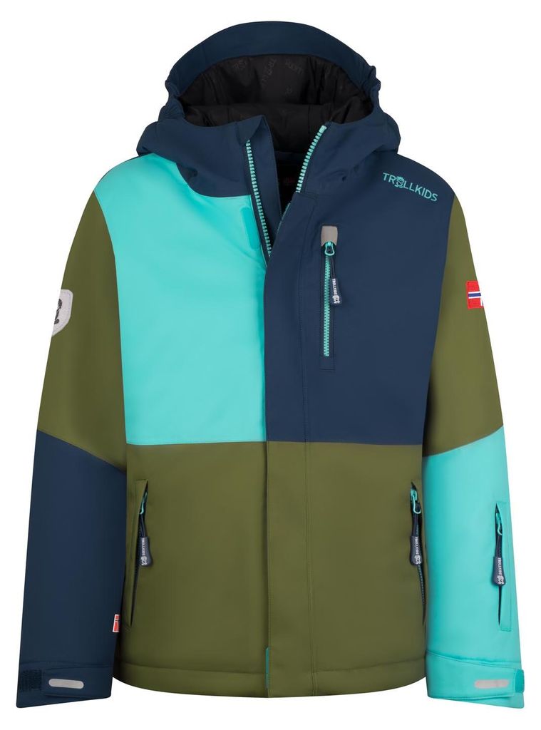 Trollkids Kids Hallingdal Jacket pine green/mystic blue 152 Produktbild 