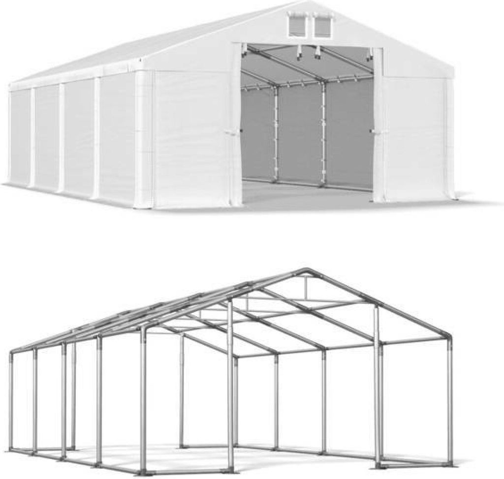 6x8 White Magazine Zelt WINTER MSD