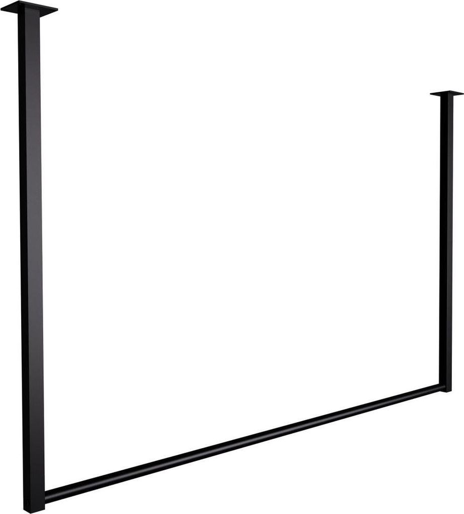 Minimalistische Garderobenstange – Kleiderstange – Robuster Pulverstahl, 50 kg Tragkraft | Größe: 120x80 cm