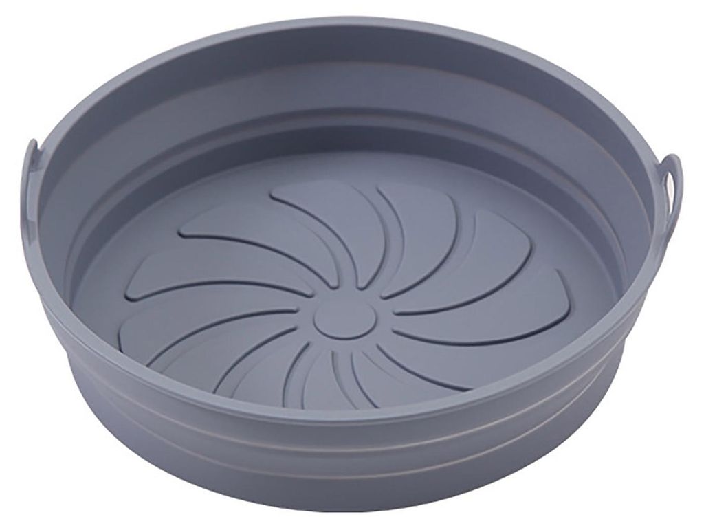 Silikon-Kochmatte für Heißluftfritteusen, antihaftbeschichtet, wiederverwendbar, lebensmittelecht, hitzebeständig, faltbar, leicht zu reinigen, ...