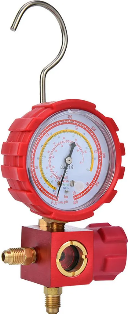 Manomètre pour clim avec voyant de contrôle et raccord G1/4 robuste
