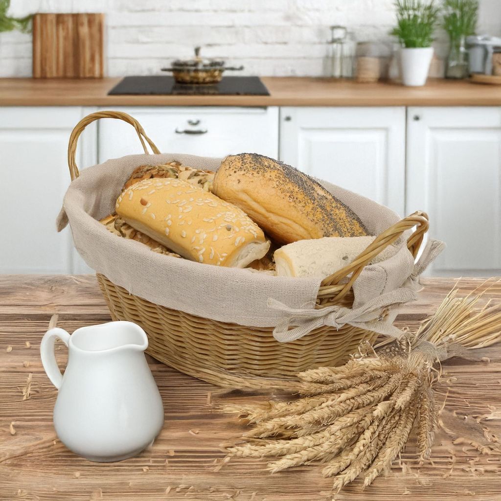 Kesper Brotkorb mit Stoff - Kunststoff