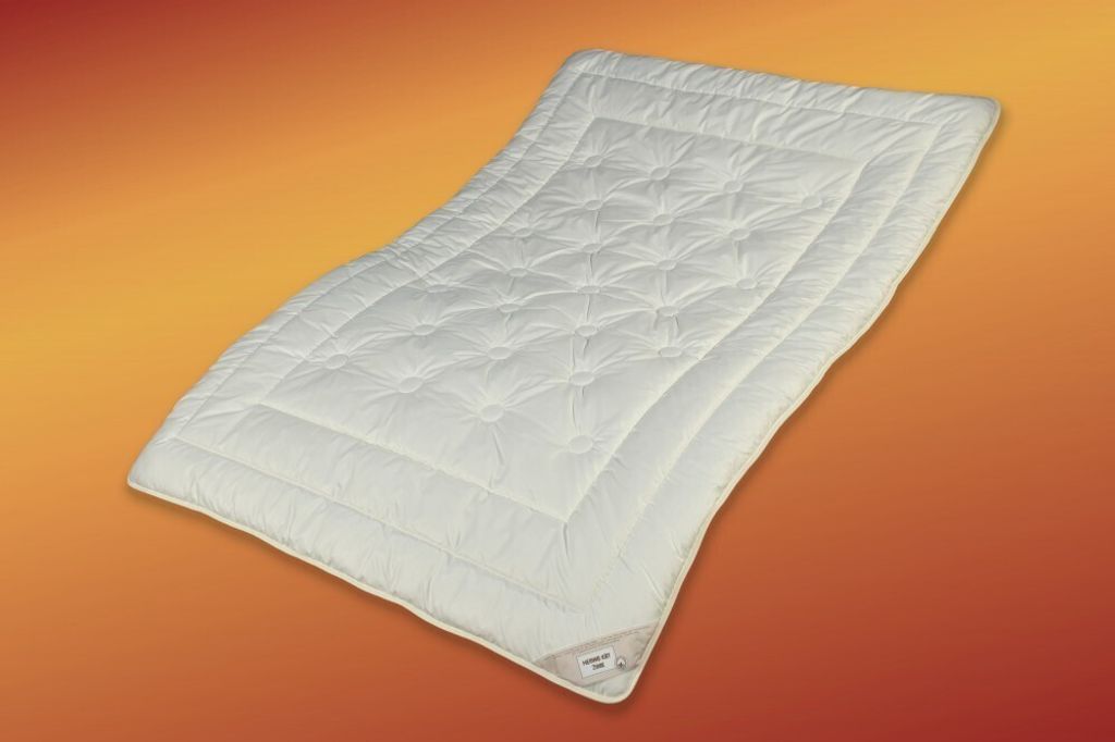 Zirbe Bettdecke 155x220 Bio Steppbett extra leicht Wolle öko Komfortgröße, Schafschurwolle