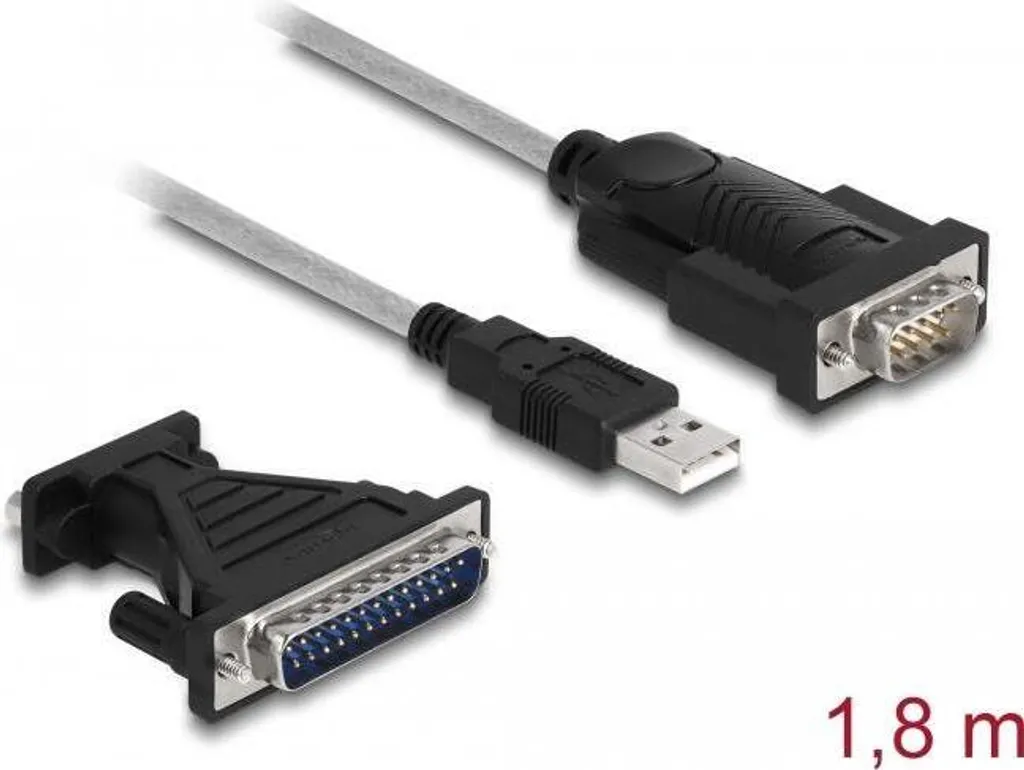 Câble convertisseur USB vers Port Série RS232 DB9 avec adaptateur DB25 - 4