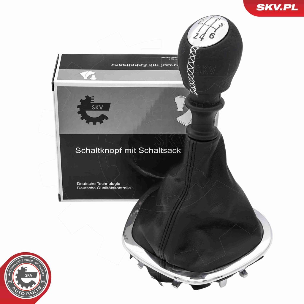ESEN SKV Schaltknauf 6-Gang Schalthebelknauf Schwarz Kunststoff für OPEL Vivaro A Kastenwagen (X83) Vivaro A Combi (X83) Movano Kastenwagen (X70)