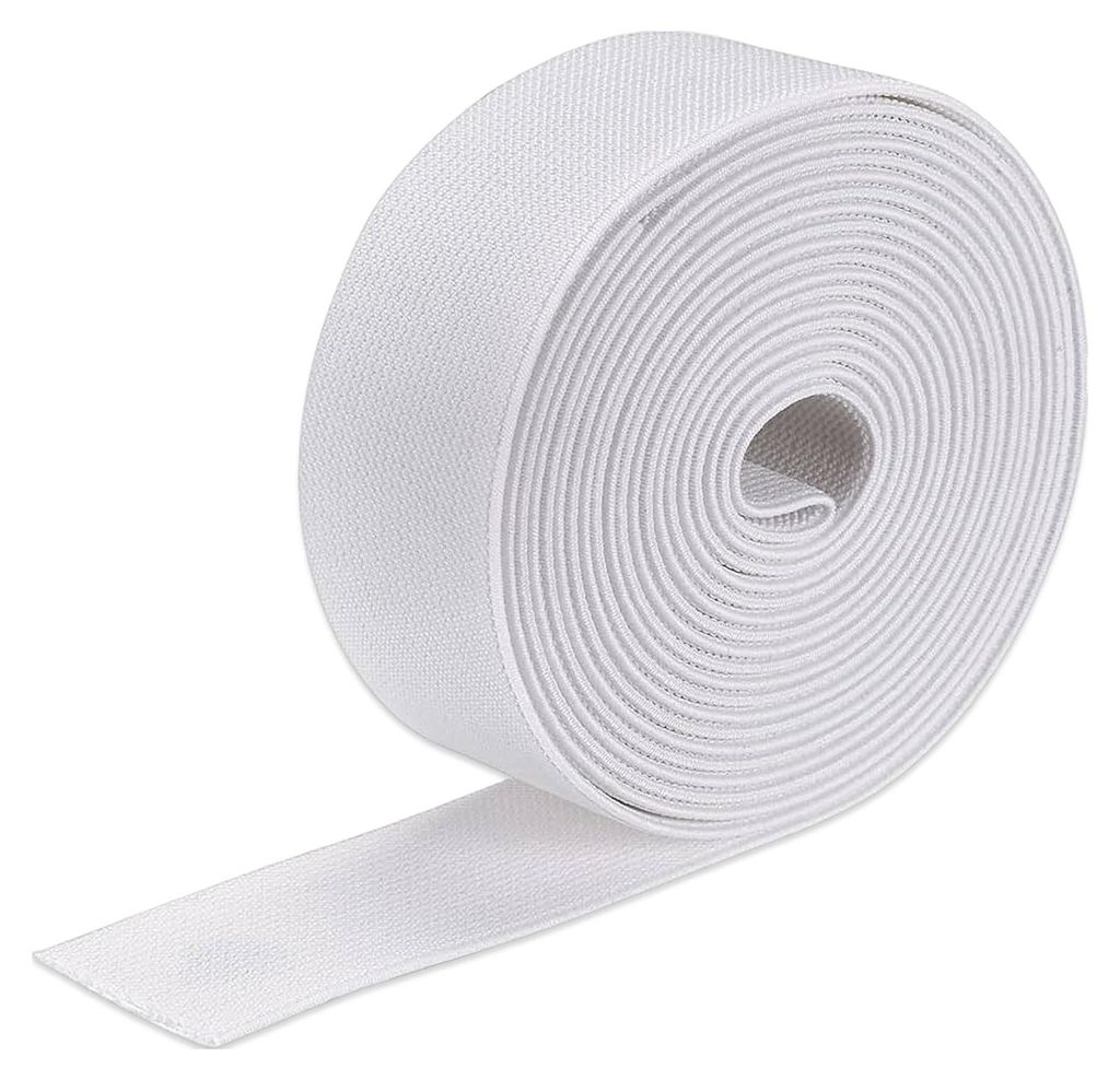Gummiband 40 mm x 10 m, weiß, elastisch, 4 cm breit
