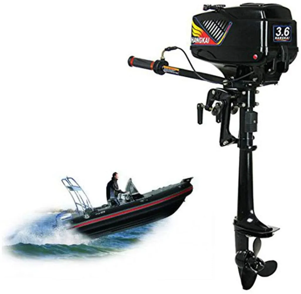Moteur de Bateau Essence 3.6CV pour Sortie Pêche en Mer et Lac de Plaisance