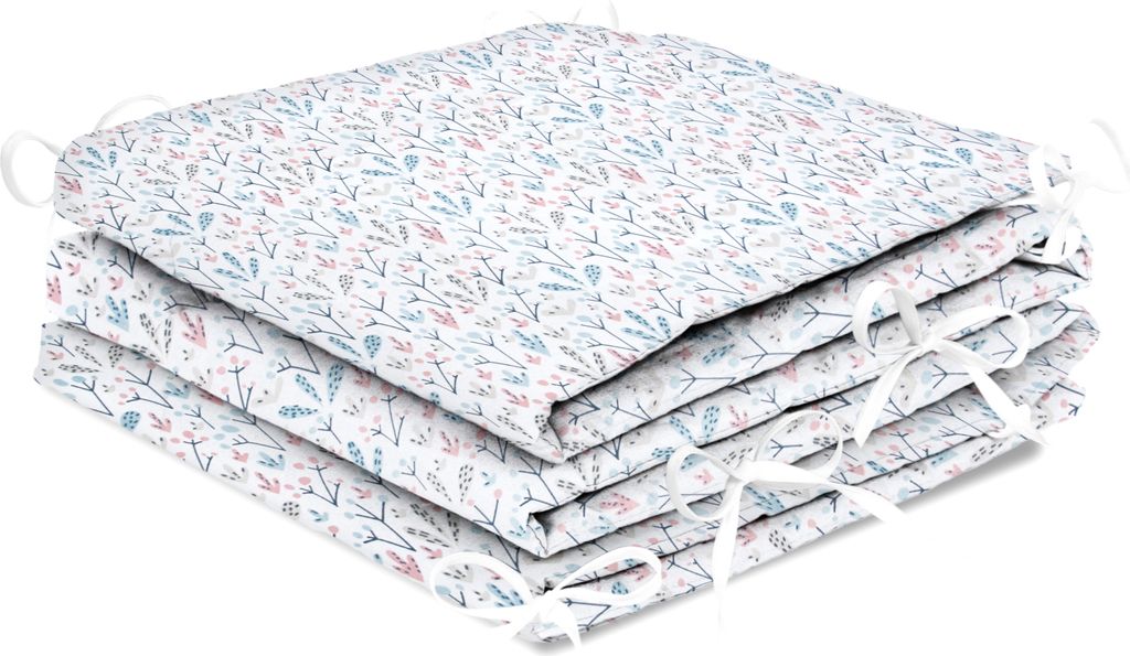 Amilian Bettumrandung Babybett Baby Kinder Nestchen Kantenschutz Bettnestchen Kopfumrandung für Laufstall Bettausstattung Bettschlange 180 cm