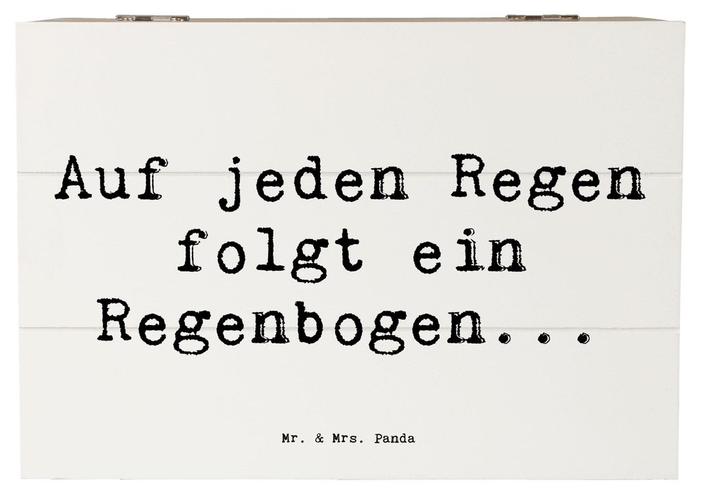 Mr. & Mrs. Panda Geschenkbox Spruch Mit Enttäuschungen umgehen 22 x 15 cm - Weiß - Geschenk, Ermutigung, schatztruhe, schatzkiste holz, fotobox, ...