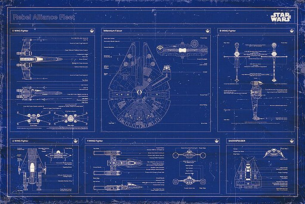 Star Wars - Rebel Alliance Fleet - Flotte - 61x91,5cm - Image du produit 