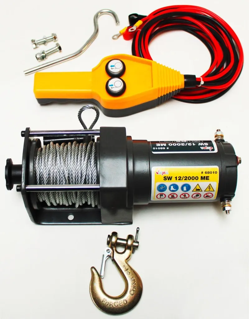 Treuil électrique EW 2000 H avec télécommande et câble acier robuste - 3
