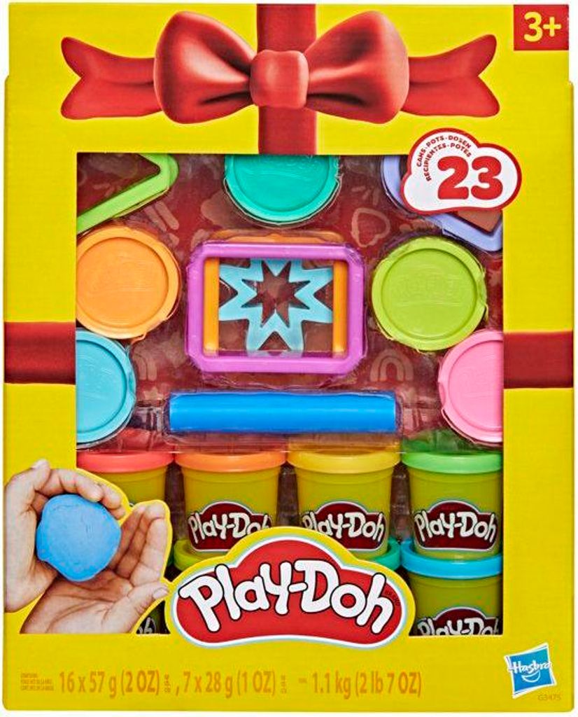 Knete Play-Doh Geschenkset, 23 Töpfe, 8 Zubehörteile, Kreatives Spielzeug für Kinder ab 3 Jahren, Ungiftig