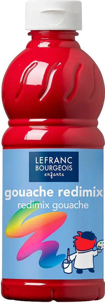 Gouache Liquide Redimix Rouge 500 ml Haute Opacité et Lavable à l'Eau