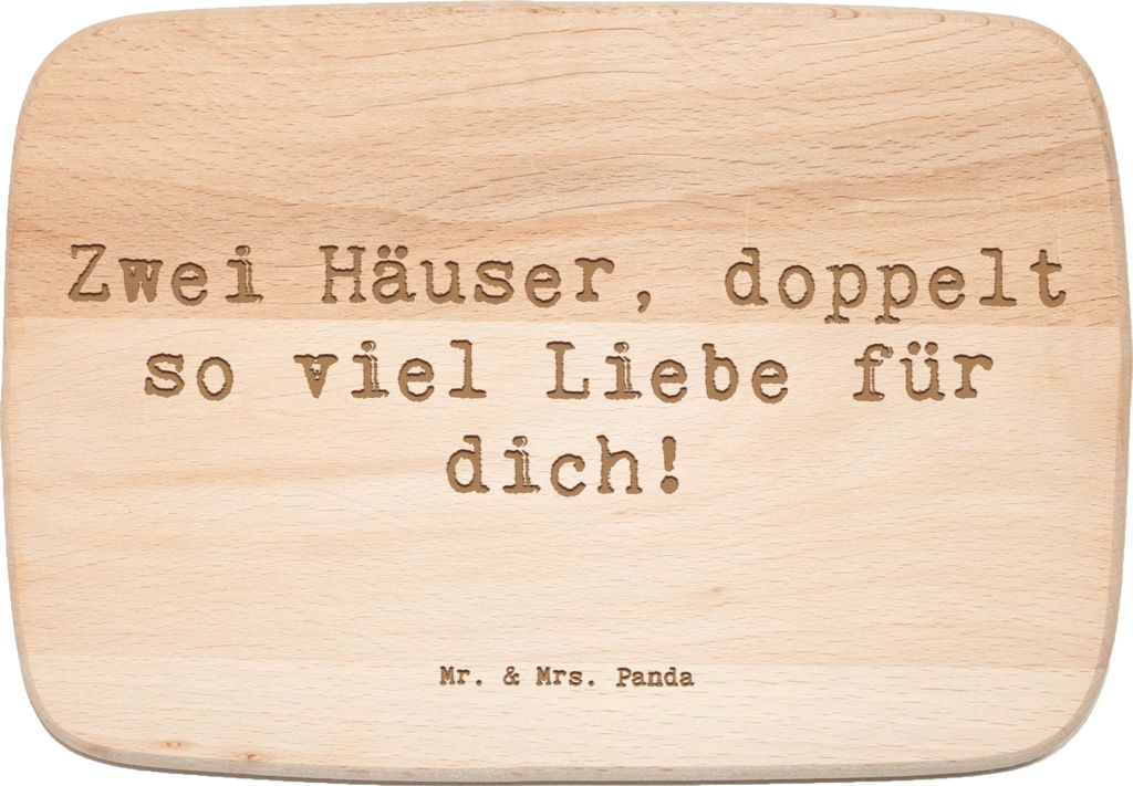 Mr. & Mrs. Panda Schneidebrett Holz Spruch Trennung von den Eltern - Transparent - Geschenk, Trost, Hoffnung, schneidbrett, Küchenbrett, Holzbrett...