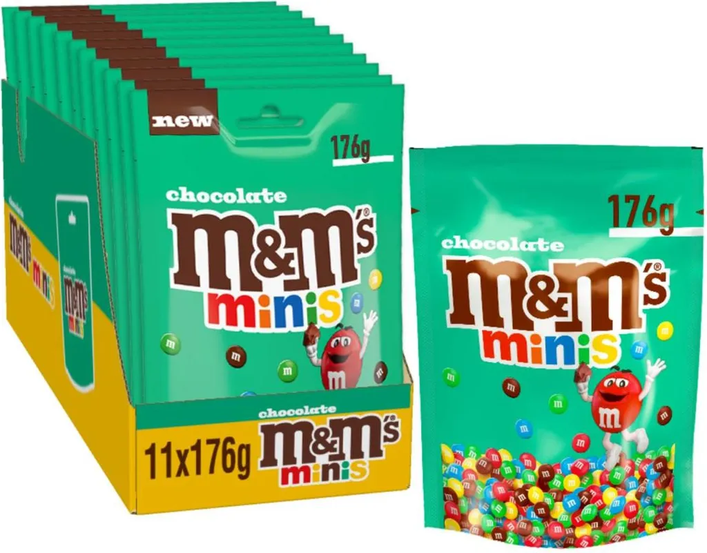 M&M's Minis Chocolat pour Goûter et Pâtisserie Lot de 11 Tubes 176g