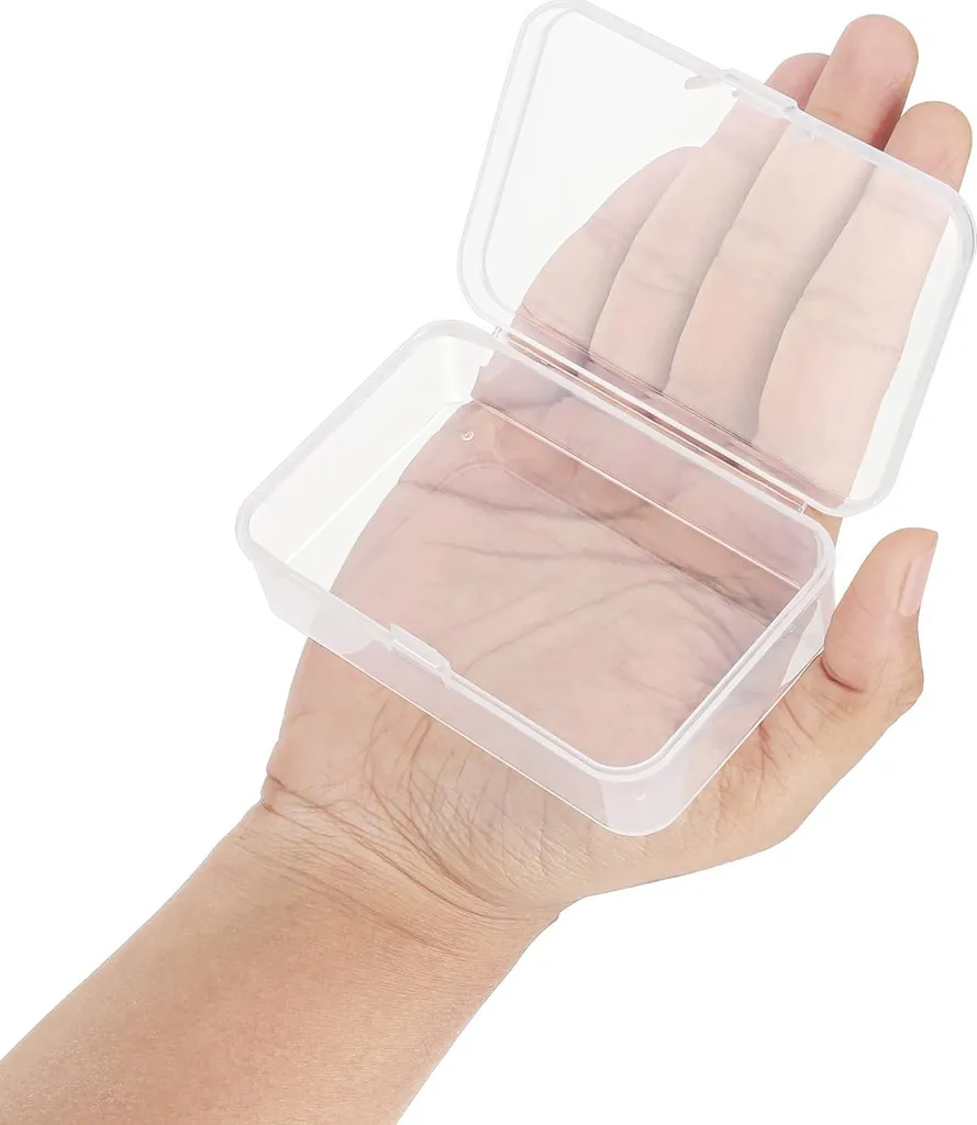 Dites stop au désordre : 12 mini boîtes de rangement en plastique clair