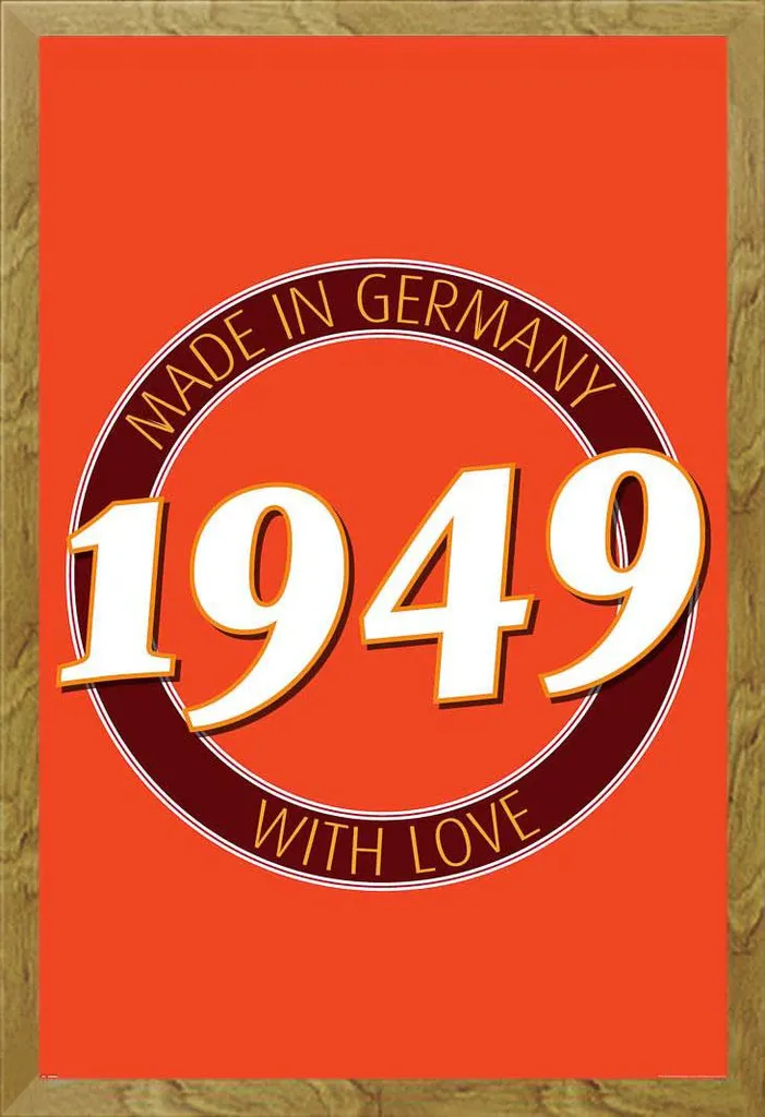 Idee Regalo 75 Anni: Poster 1949 Germania + Cornice Shinsuke Oak