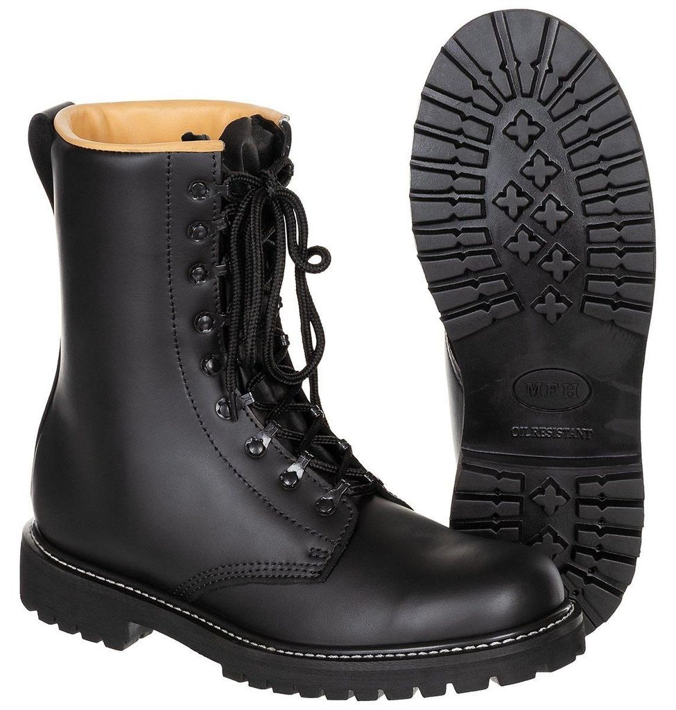 MFH Kampfstiefel, Vollleder, gute Ausführung, schwarz Produktbild 