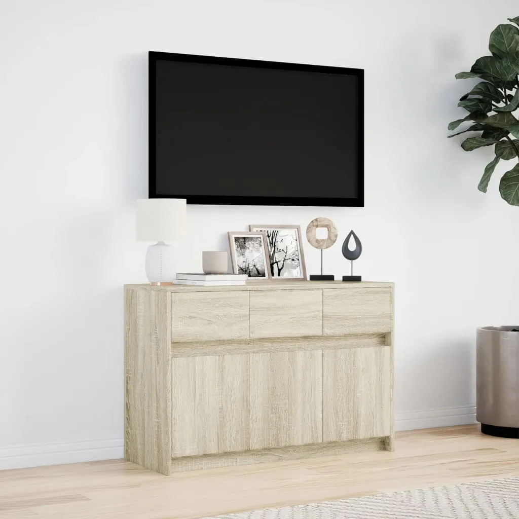 Mobile Porta TV Rovere Sonoma LED 91x34x61 cm - Soggiorno Moderno - 4