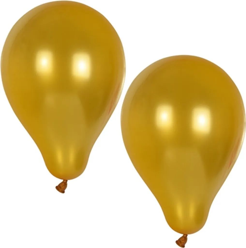 Ballons Métallisés Or PAPSTAR 18968 - Circonférence 800 mm - Lot de 50