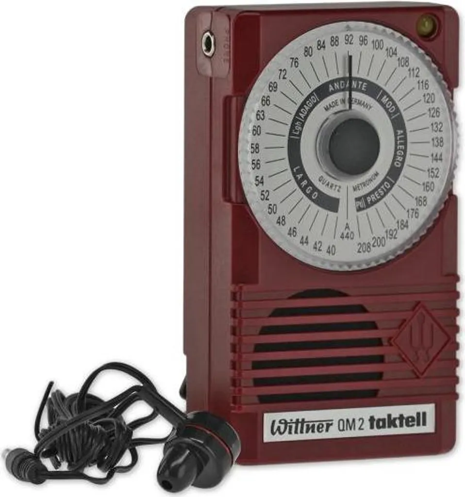 Métronome électronique de poche Wittner QM 2 rouge avec casque inclus
