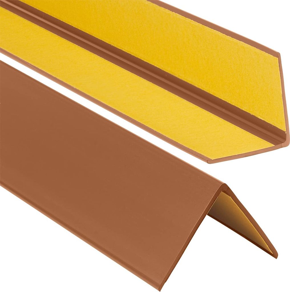 ProfiPVC Winkelprofil Selbstklebend Kunststoffwinkel aus PVC-Gummi, elastischer Kantenschutz, Eckschutzprofil, einfache Montage - 50x50mm 0,70 m, B...