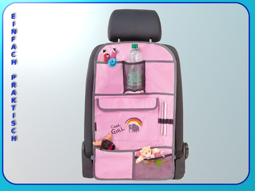 Doppelpack  Rücksitztasche Spielzeugtasche Rückenlehnenschutz Kinder  Organizer 