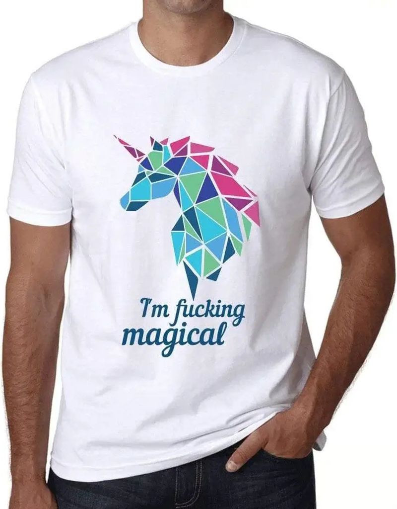 Herren Grafik T-Shirt Utrabasic ich bin verdammt magisch – Utrabasic I'm Fcking Magical – Öko-Verantwortlich Vintage Jahrgang Kurzarm Lustige ...