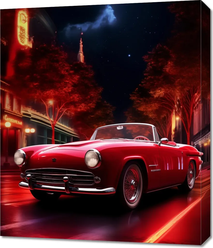 Décorer un Mur Vide : Tableau Automobile Wrzask 60x70 cm Chic et Moderne