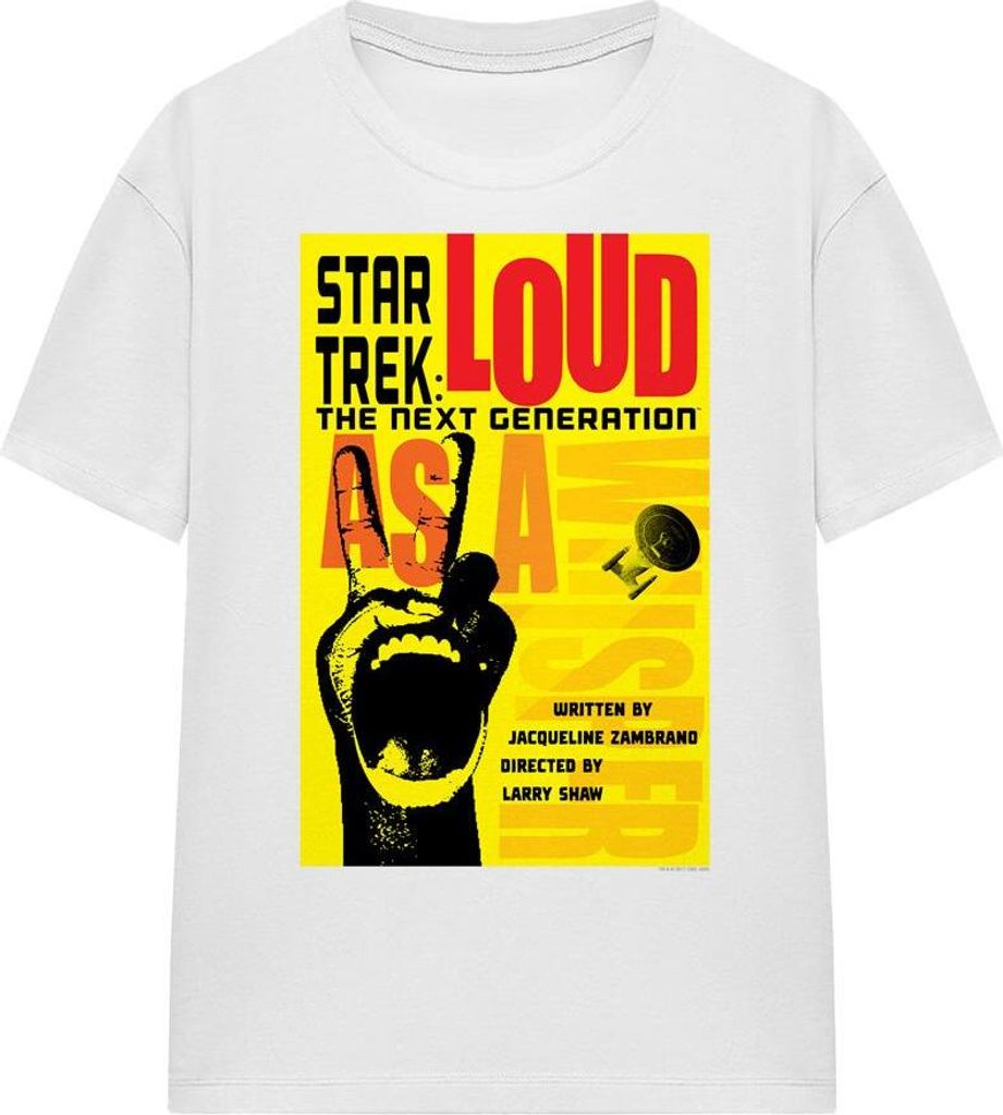 Star Trek - "The Next Generation Season 2 Episode 5" T-Shirt für Herren/Damen Uni TV16374 (L) (Weiß)