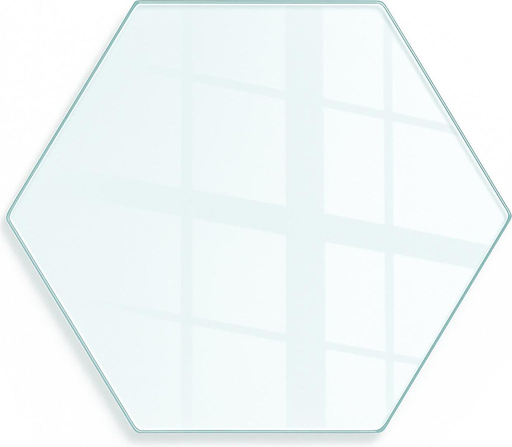 Glasbodenplatte für Kaminofen – Halbkreis Funkenschutz aus ESG Sicherheitsglas – Transparentes Kamin Schutzglas – H40 cm