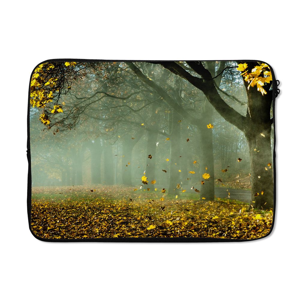 MuchoWow Laptop Hülle 13 Zoll Baum - Grün - Blätter Laptoptasche - Laptophülle - Sleeve - Rundumschutz